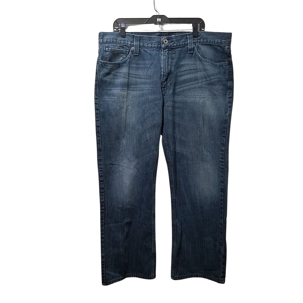 Guess Men’s Desmond Relaxed Fit Blue Denim Jeans 38x30